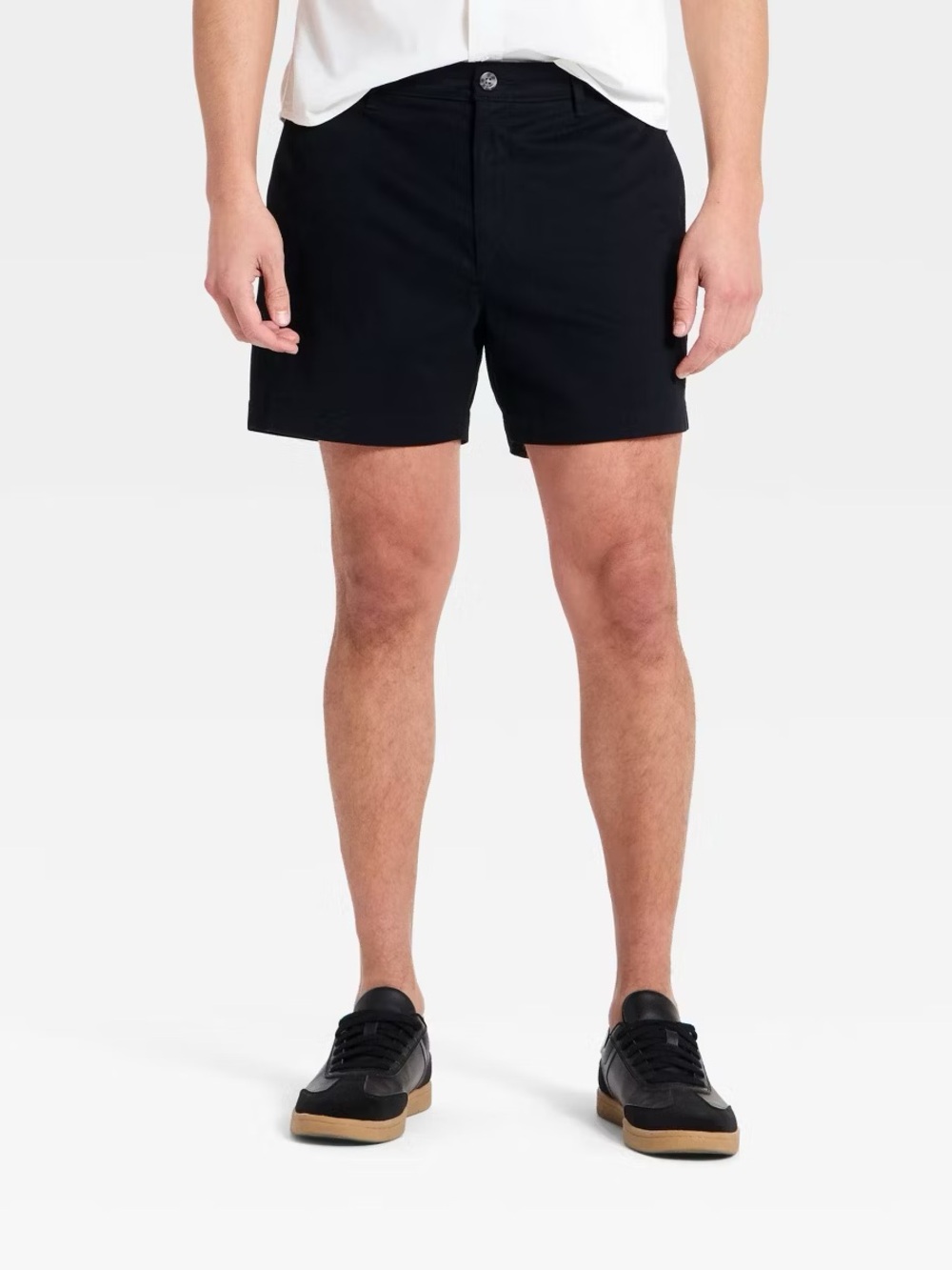 Goodfellow & Co Black Flat-Front Stretch Short